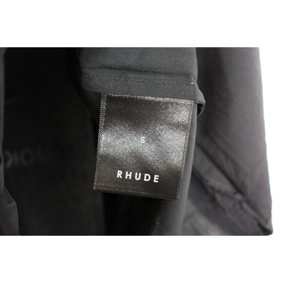 Rhude Mens Small Oversized Racing Logo Button Up Hawaiian Shirt NEW RARE R1656 - Picture 7 of 11